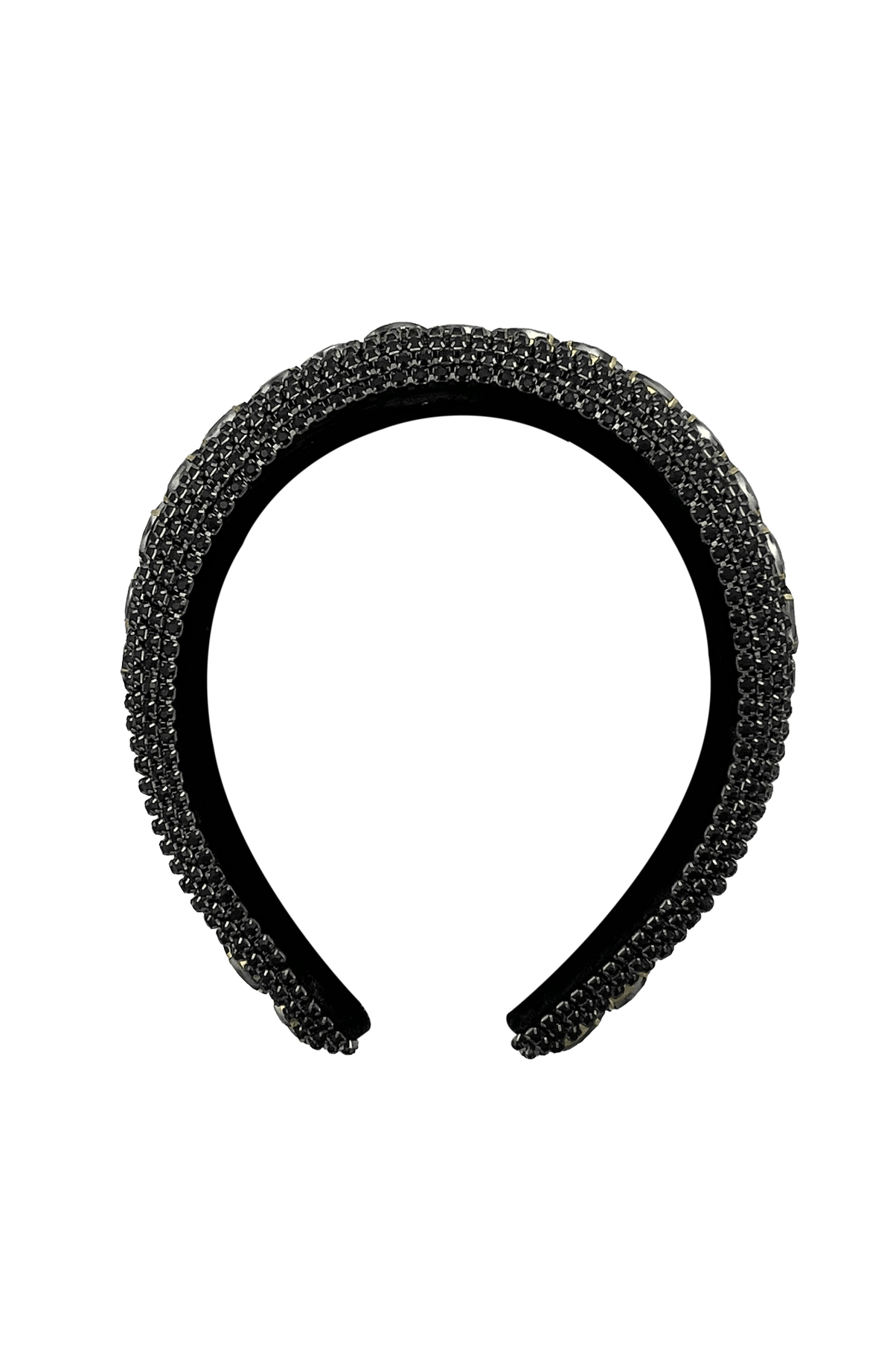 Headbands OS / BLACK ELSA JEWELLED HEADBAND IN BLACK