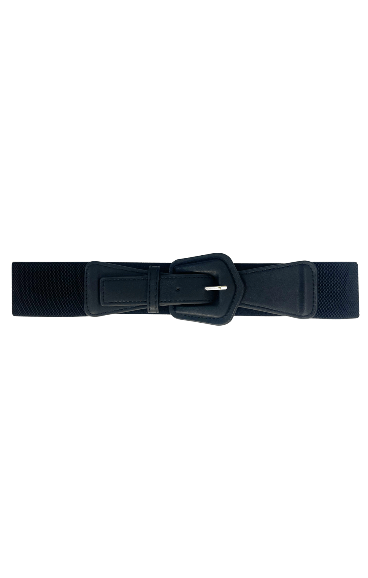 ACCESSORIES Belts One Size / Black GEOMETRIC BUCKLE BELT IN BLACK