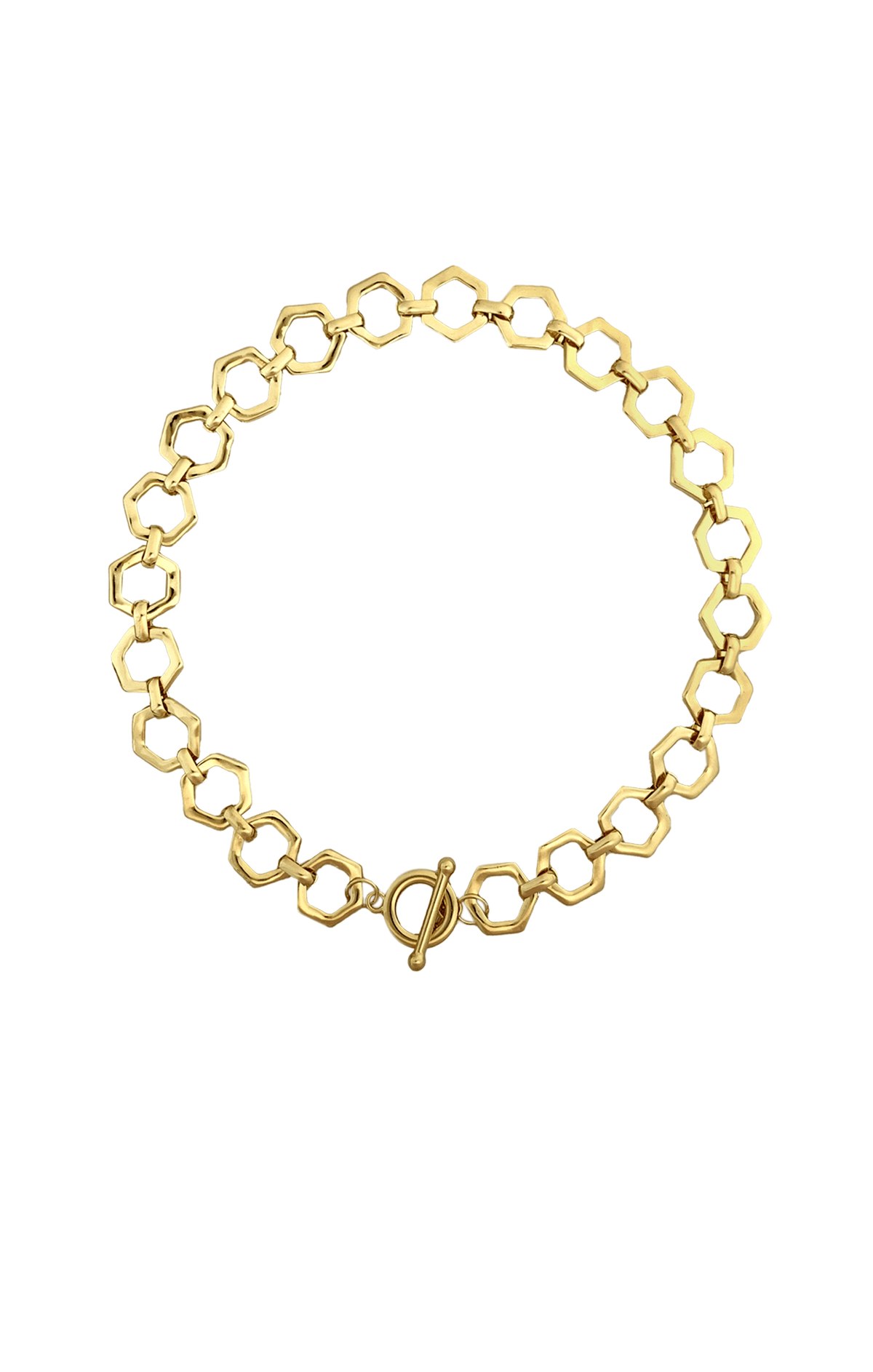Necklaces OS / GOLD GEOMETRIC CHAIN NECKLACE IN GOLD