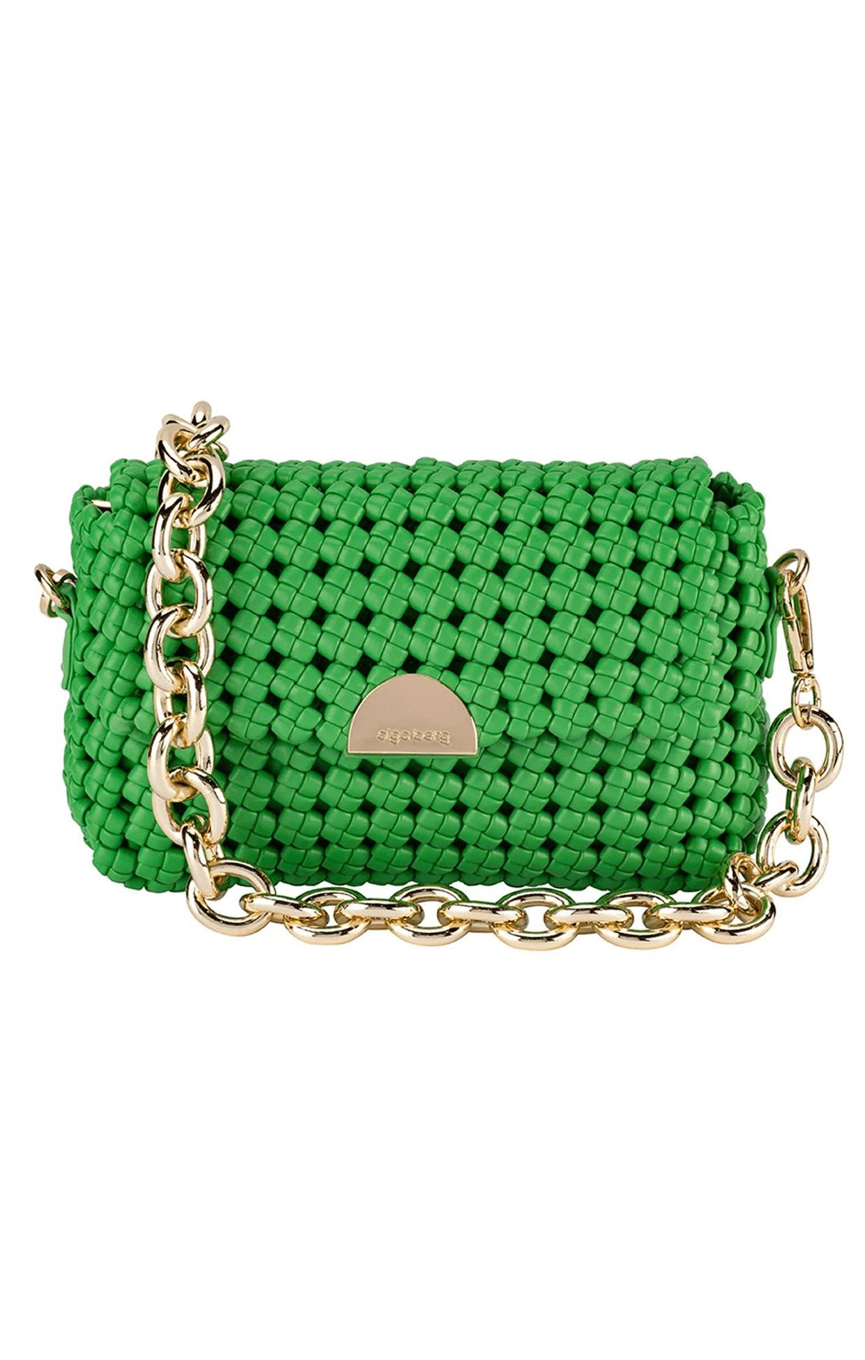 ACCESSORIES Bags Clutches One Size / Green GISELLE WOVEN SHOULDER BAG IN GREEN