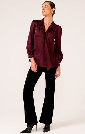 Tops Multi Occasion HATCHIE BLOUSE IN BLACK CHERRY