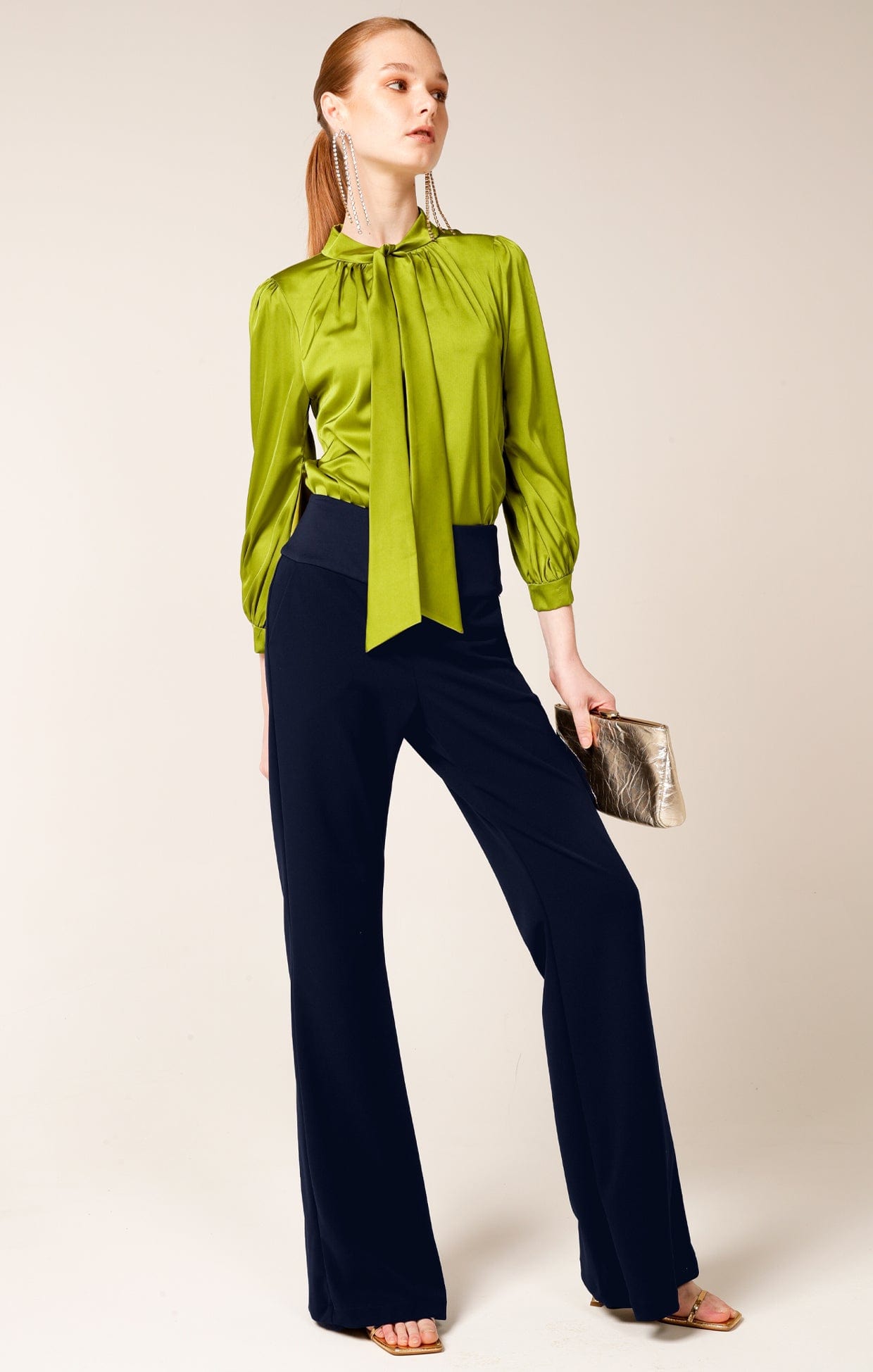 Tops Multi Occasion HATCHIE BLOUSE IN CHARTREUSE