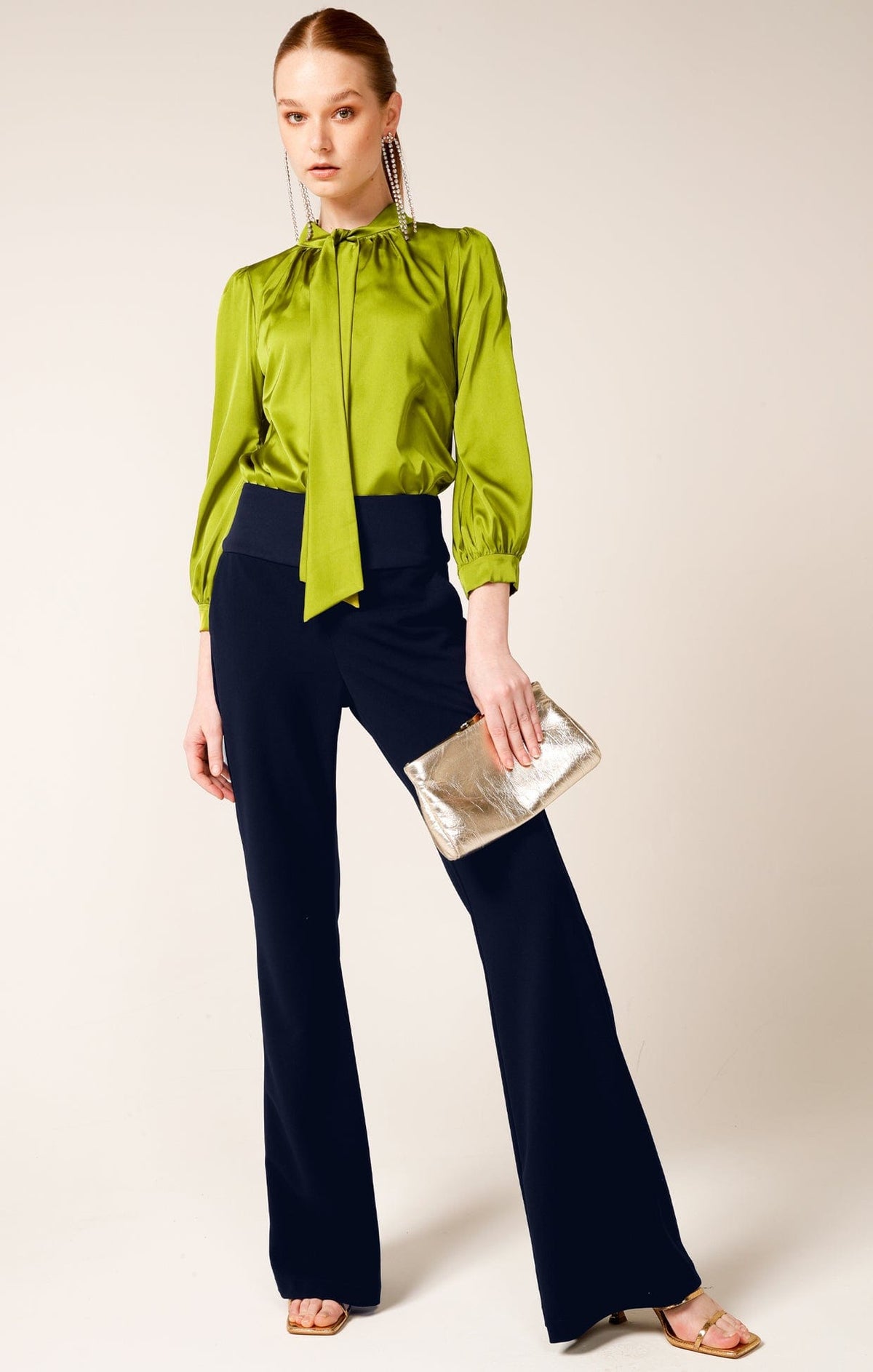 Tops Multi Occasion HATCHIE BLOUSE IN CHARTREUSE