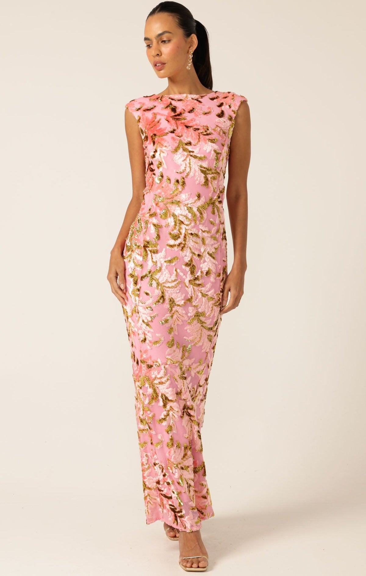 Dresses HEAVENLY HEIGHTS MAXI DRESS PINK GOLD
