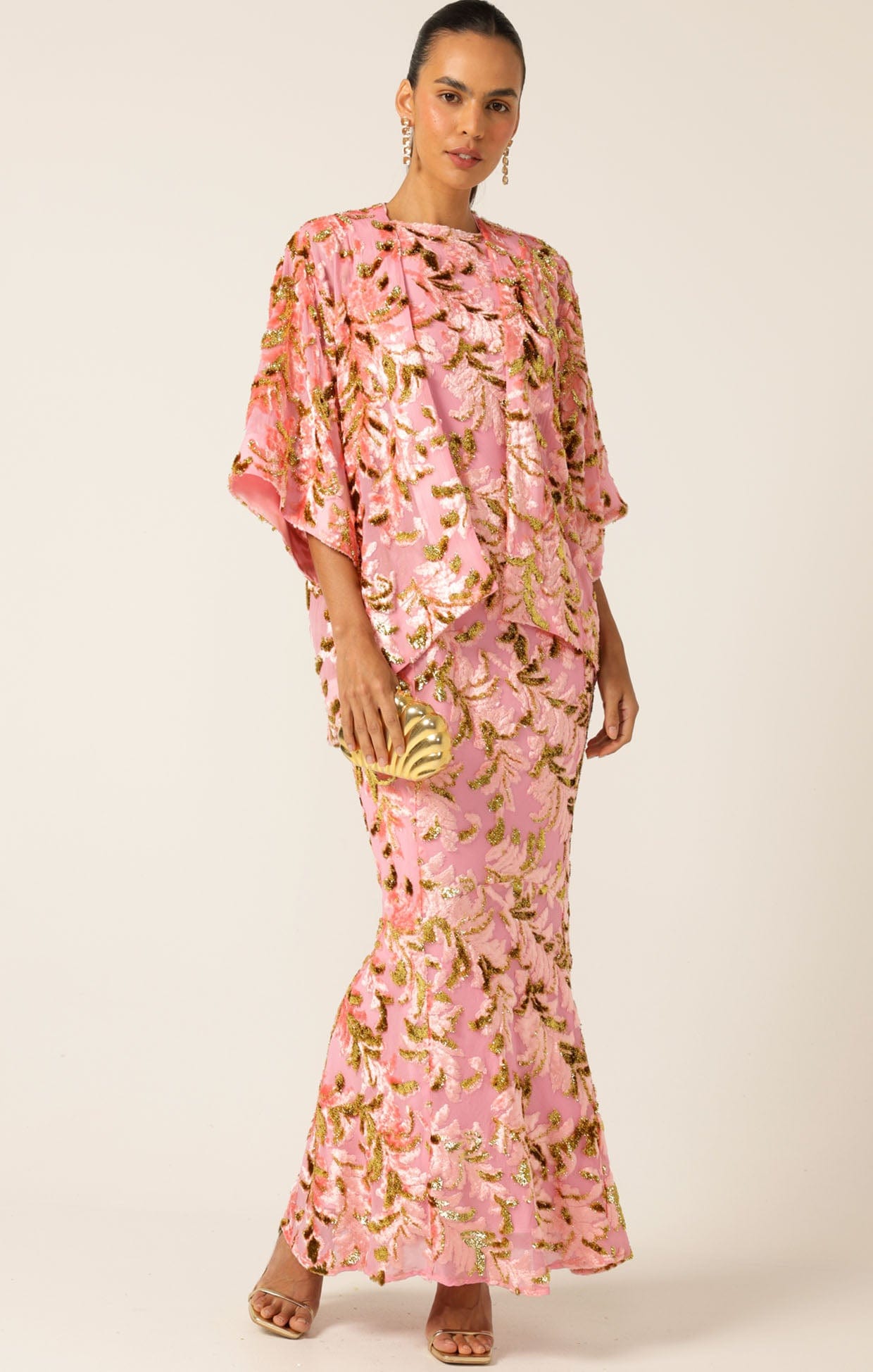 Dresses HEAVENLY HEIGHTS MAXI DRESS PINK GOLD