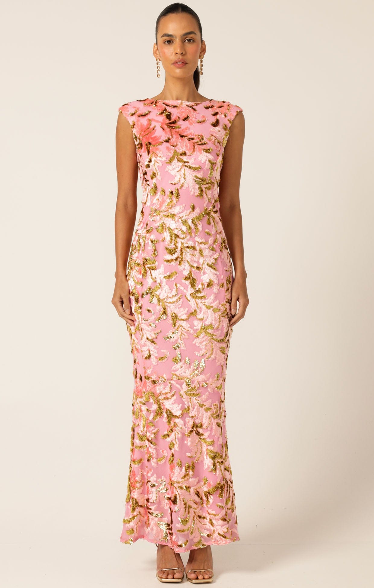 Dresses HEAVENLY HEIGHTS MAXI DRESS PINK GOLD