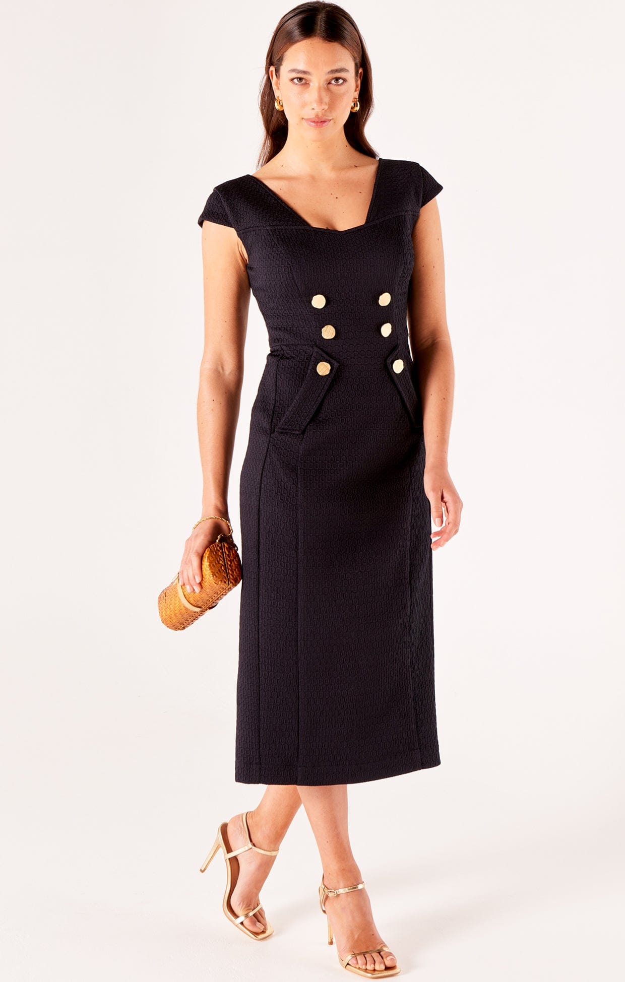 Dresses Multi Occasion IMPERIAL HOUSE DRESS IN NAVY JACQUARD
