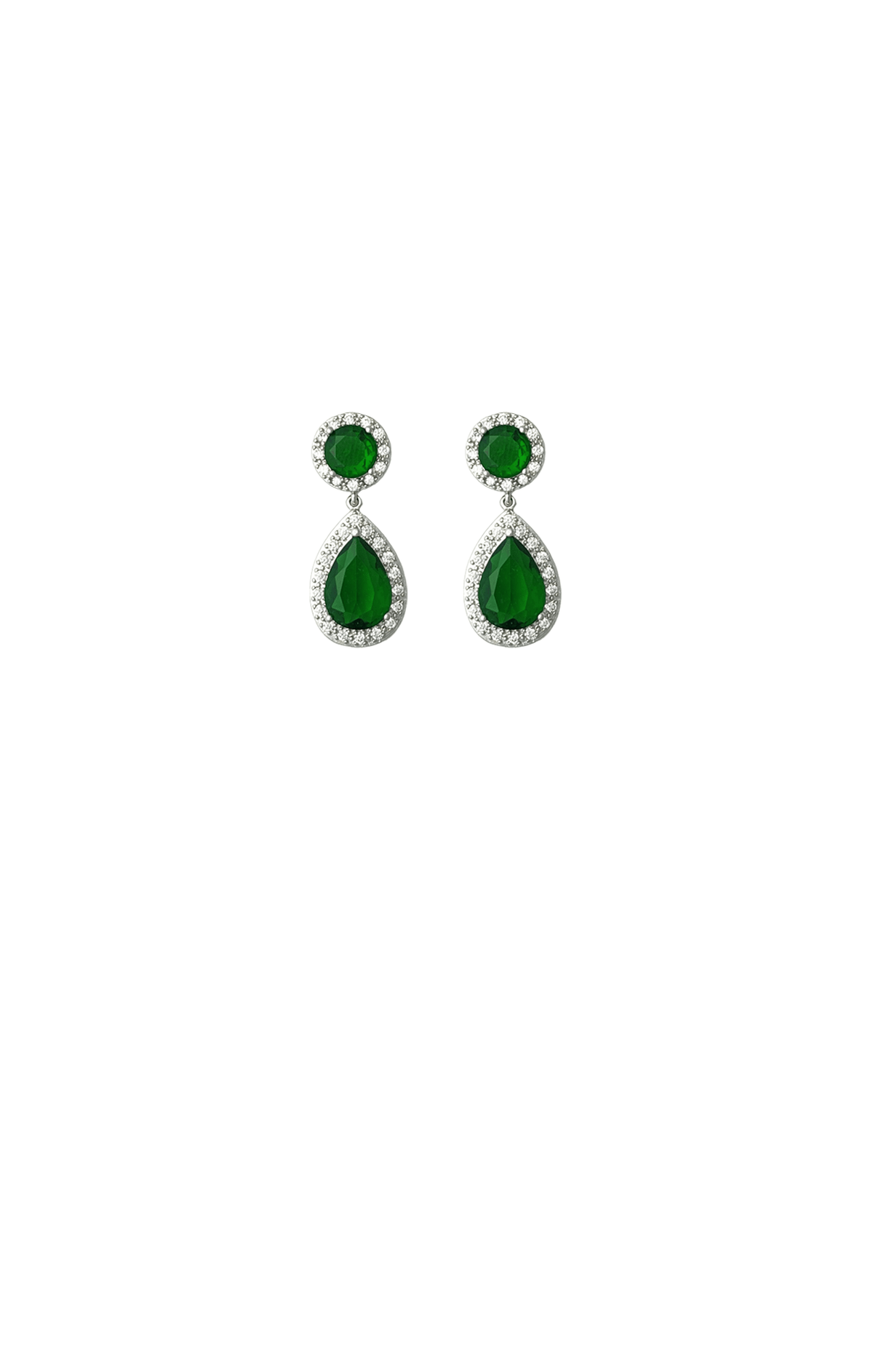 Earrings OS / GREEN KENSINGTON EARRING IN EMERALD
