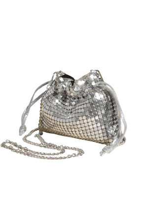 ACCESSORIES Bags Clutches One Size / Neutral KENZIE DRAWSTRING MESH EVENT BAG IN SILVER