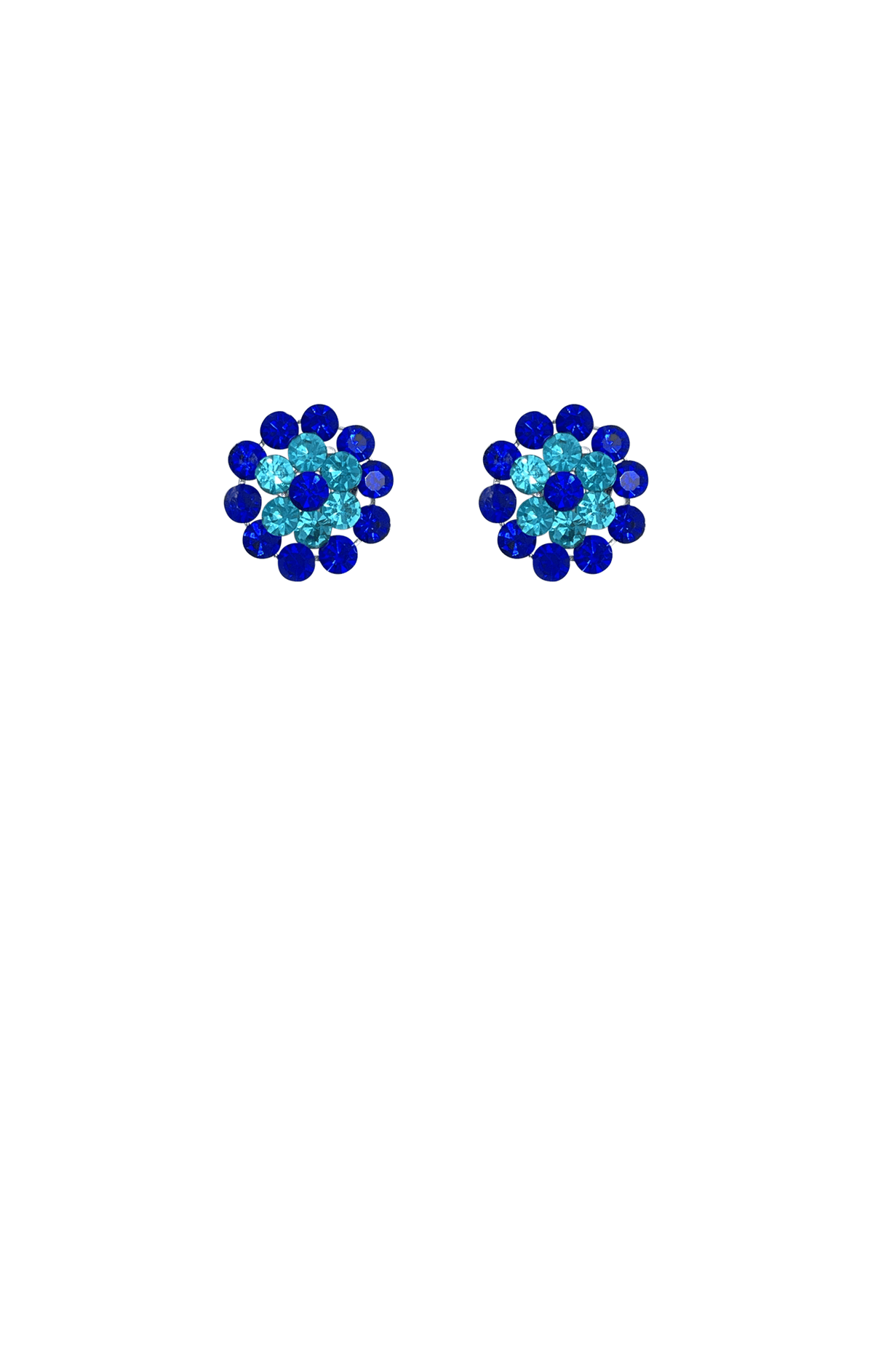 Earrings OS / BLUE LUCY CRYSTAL STUD EARRING IN BLUE MULTI