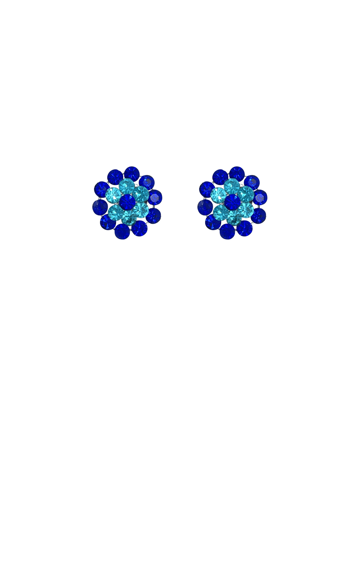 Earrings OS / BLUE LUCY CRYSTAL STUD EARRING IN BLUE MULTI