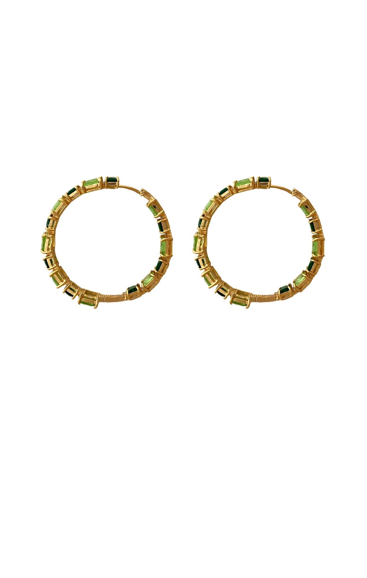 Multi Occasion OS / GREEN MADDOX COCKTAIL HOOPS IN GREEN AND GOLD