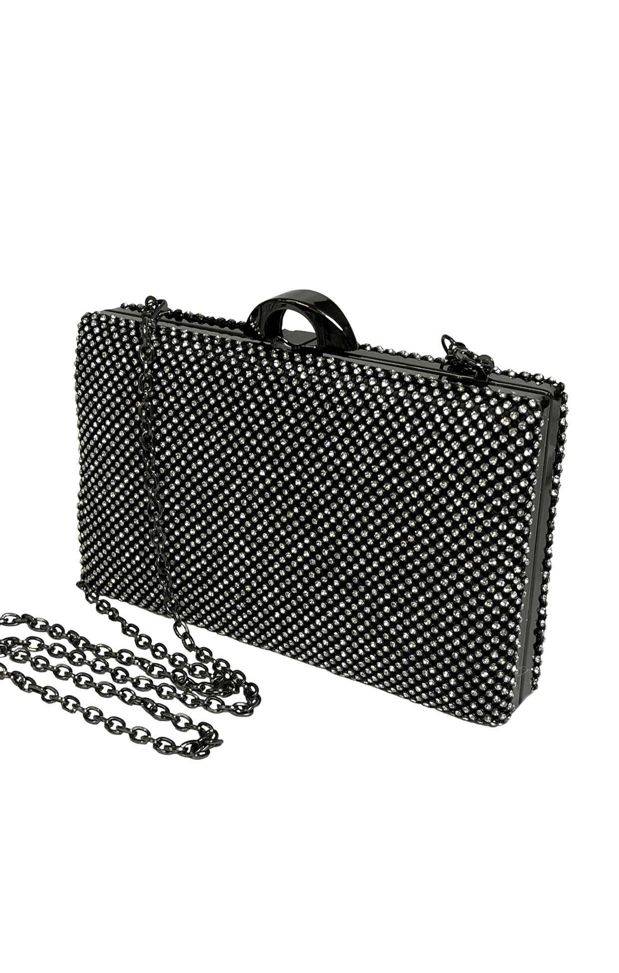 ACCESSORIES Bags Clutches One Size / Black MARIAH DIAMANTE STRUCTURED CLUTCH IN BLACK