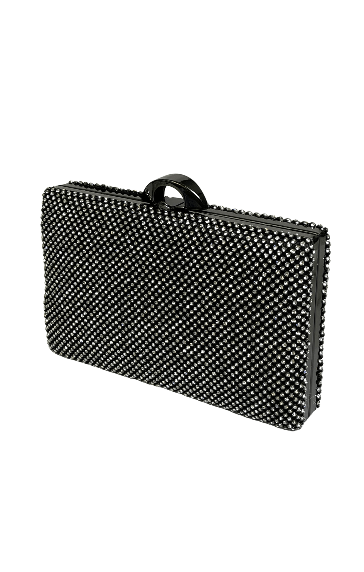 ACCESSORIES Bags Clutches One Size / Black MARIAH DIAMANTE STRUCTURED CLUTCH IN BLACK