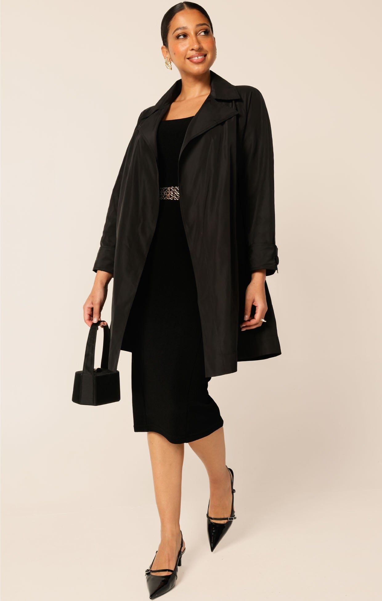 Drake Trench Coat - Tech Black