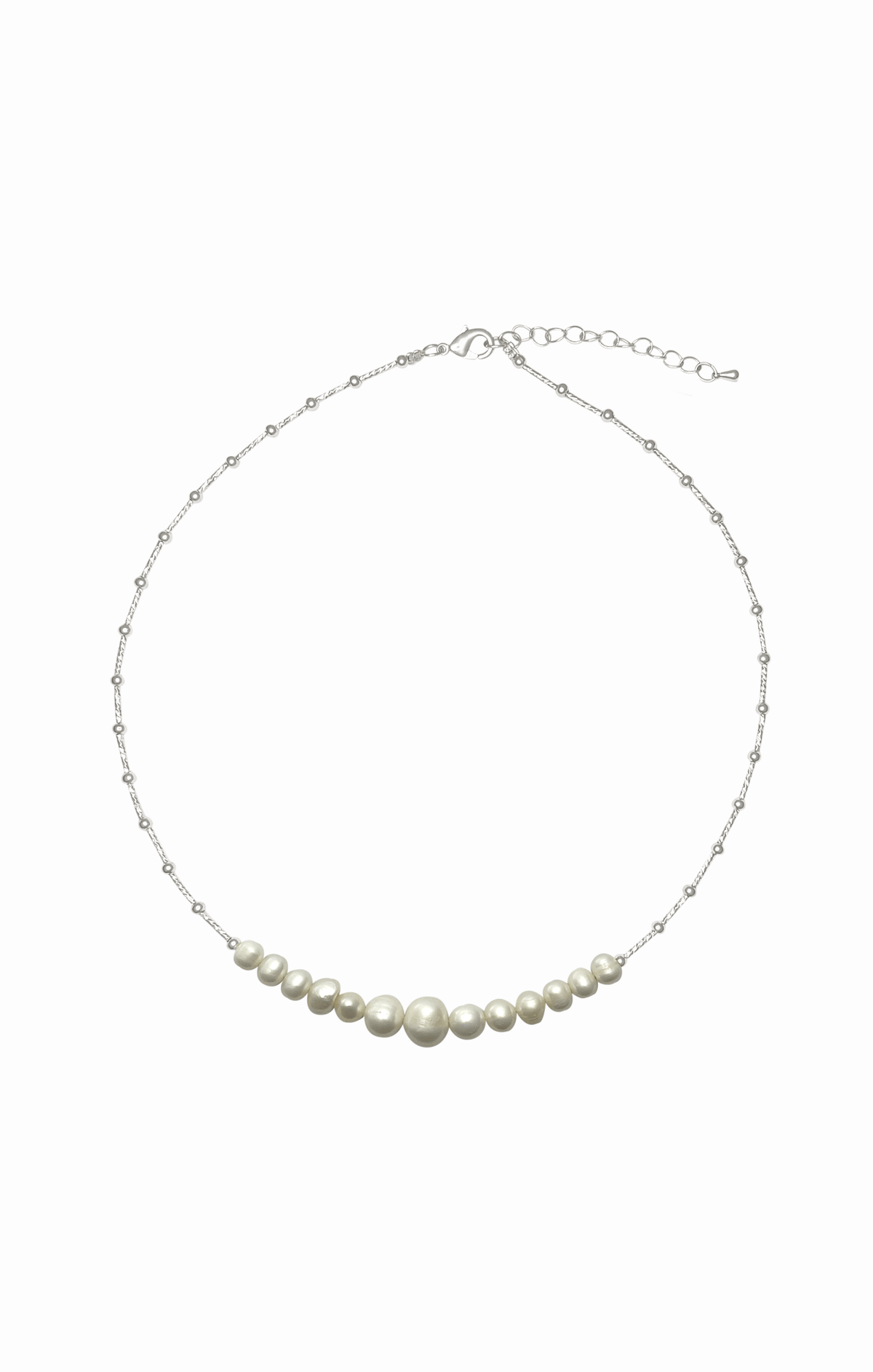 ACCESSORIES Necklaces OS / SILVER PALOMA PEARL FRONT NECKLACE