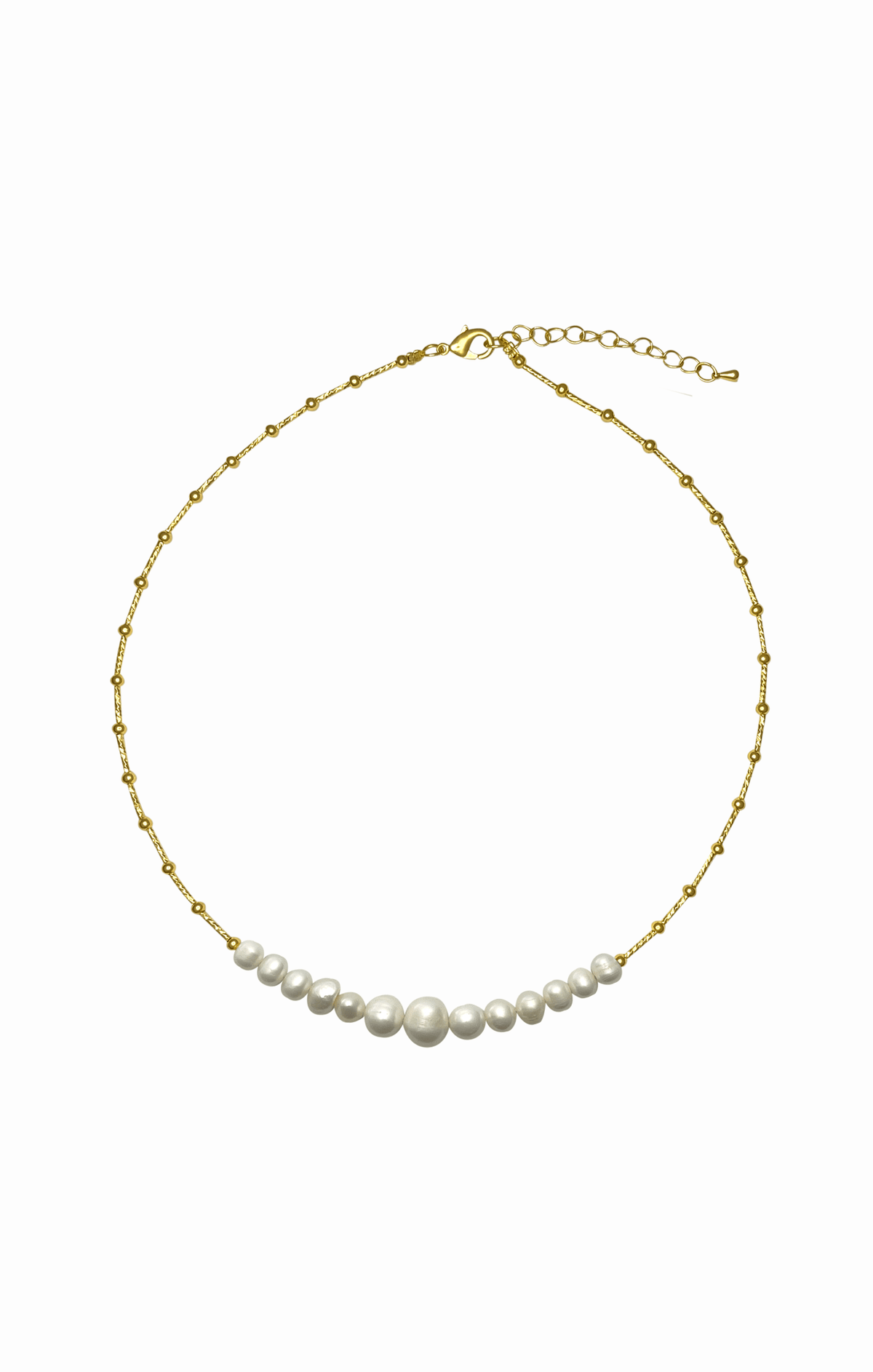 Necklaces OS / GOLD PALOMA PEARL FRONT NECKLACE IN GOLD