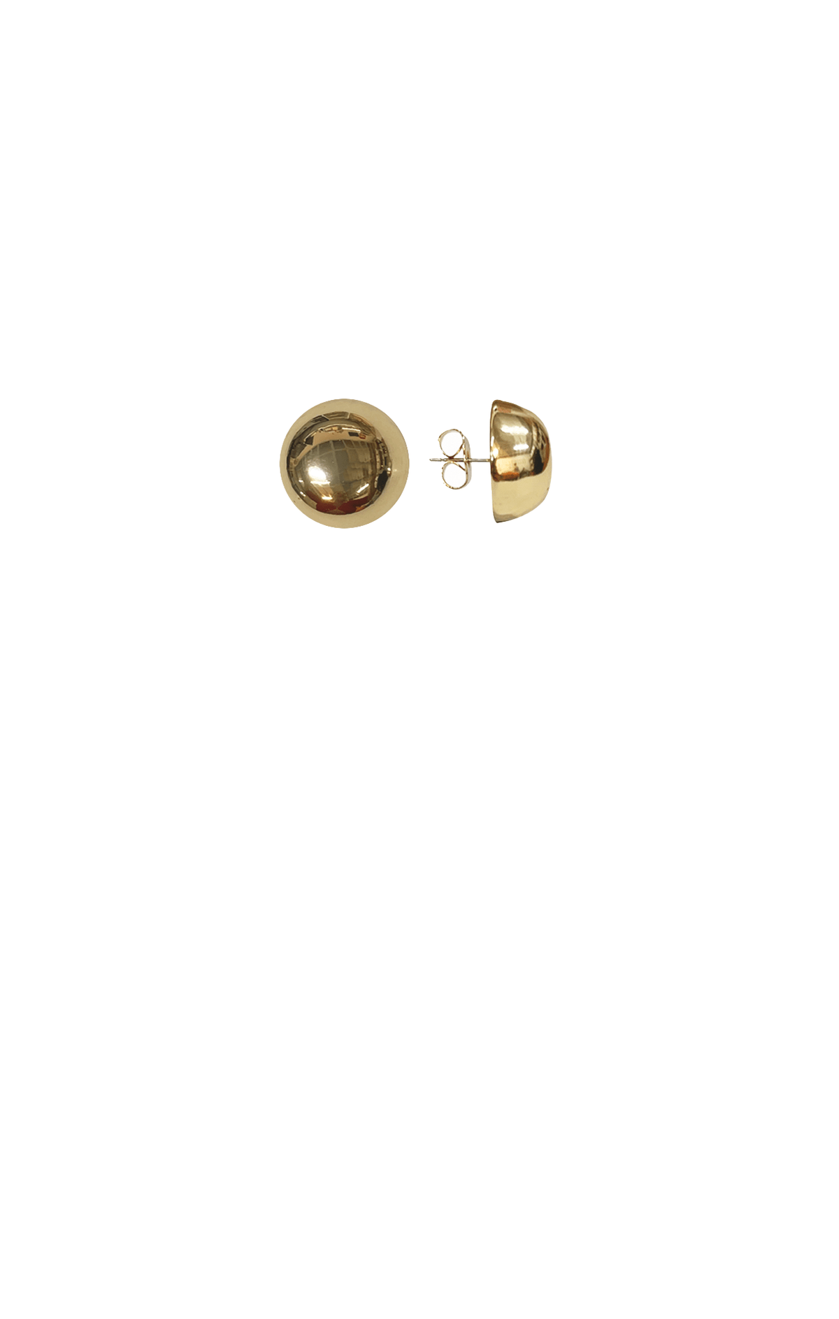 ACCESSORIES Earrings OS / GOLD POLISHED DOME STUD EARRING IN GOLD