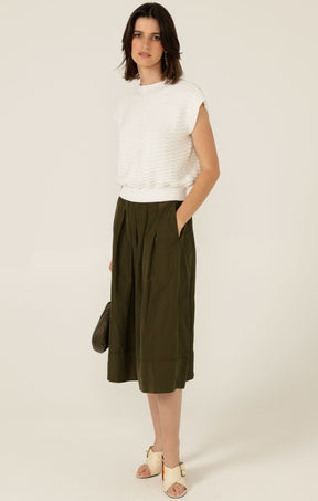 BUBBLE KNIT TOP IN IVORY