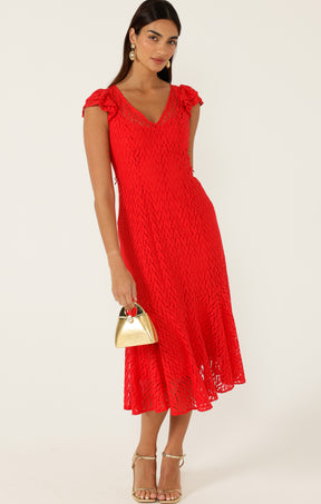 SIENNA SUNSET DRESS IN RED