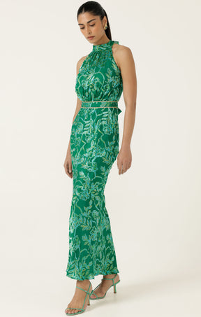 TESSA HALTER BIAS DRESS