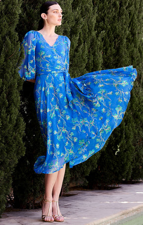 WATER LILY WRAP DRESS