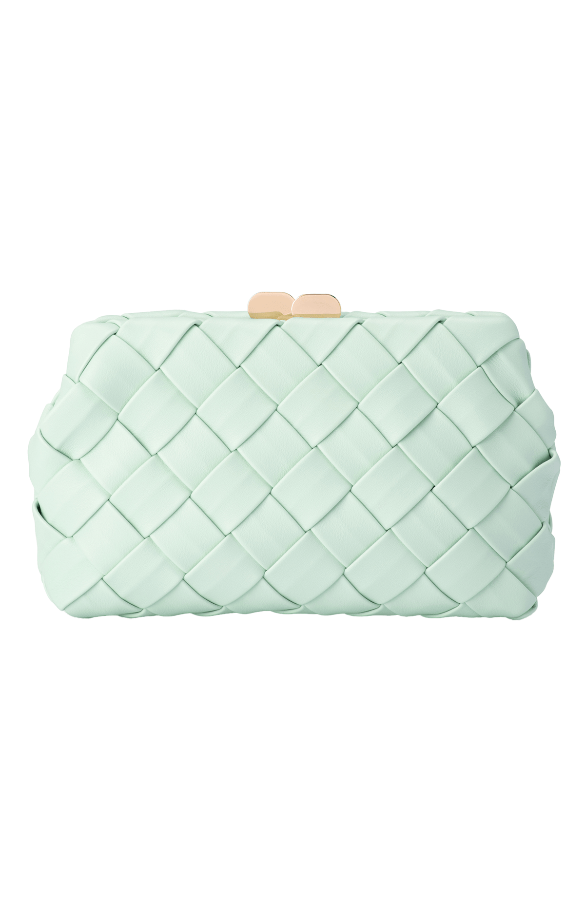 Multi Occasion OS / GREEN QUINN WOVEN CLUTCH IN MINT