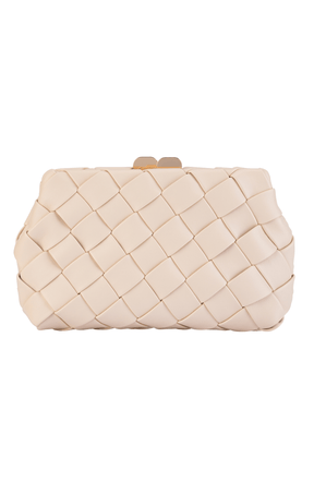 Multi Occasion OS / NEUTRAL QUINN WOVEN CLUTCH IN NATURAL