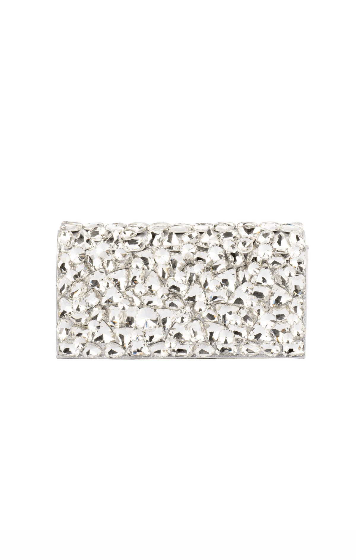 ACCESSORIES Bags Clutches OS / SILVER RENATA CRYSTAL ENCRUSTED CLUTCH IN SILVER