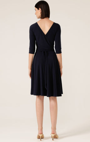 Dresses Multi Occasion REVERSE WRAP DRESS IN NAVY