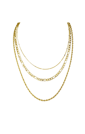 ACCESSORIES Necklaces One Size / Neutral ROPE LAYERED NECKLACE IN GOLD