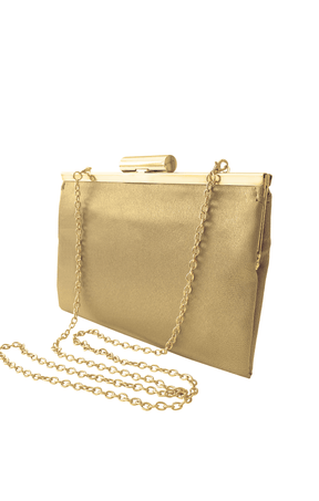 ACCESSORIES Bags Clutches One Size / Neutral SAVANNAH SATIN CLUTCH IN GOLD