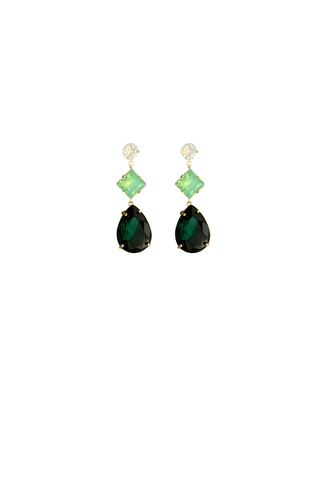 Green 2025 jewel earrings