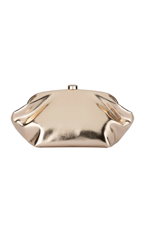 Bags OS / GOLD TALLY METALLIC CLUTCH IN GOLD