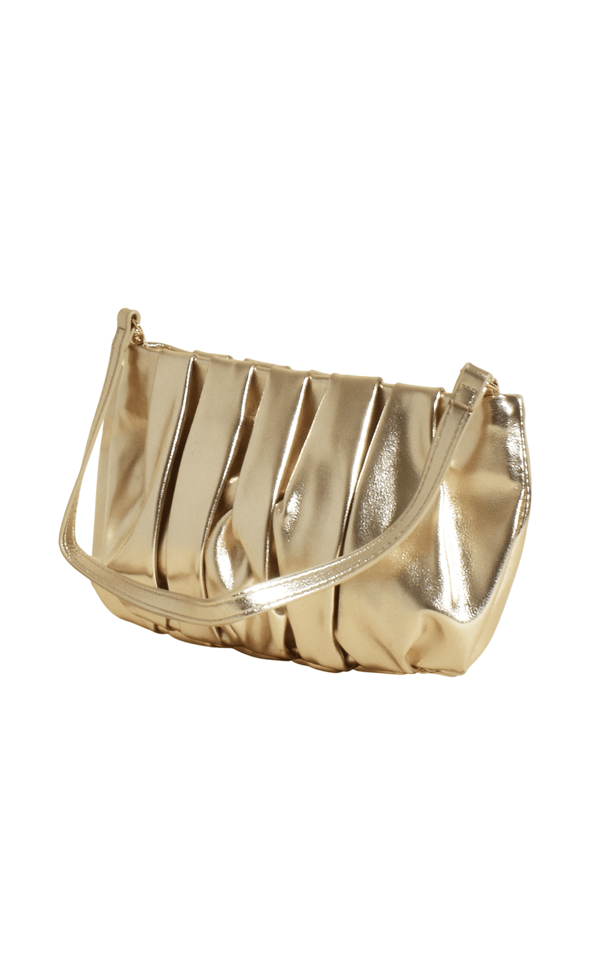 ACCESSORIES Bags Clutches One Size / Neutral TARA GATHERED HANDBAG IN GOLD