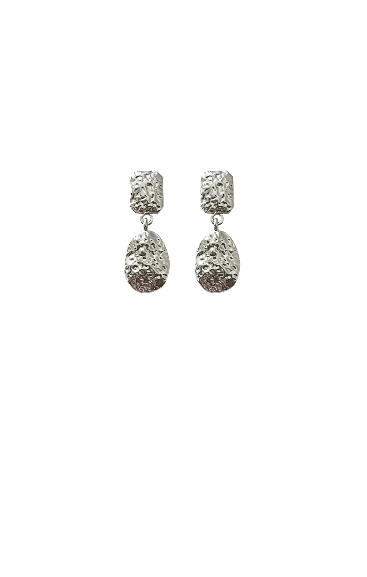 Multi Occasion OS / NEUTRAL TAYLOR TEXTURED EARRINGS IN SILVER