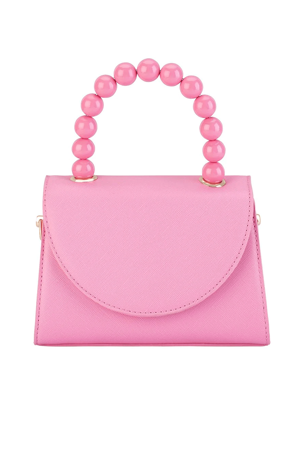ACCESSORIES Bags Clutches One Size / Pink WENDY BEAD HANDLE BAG IN PINK