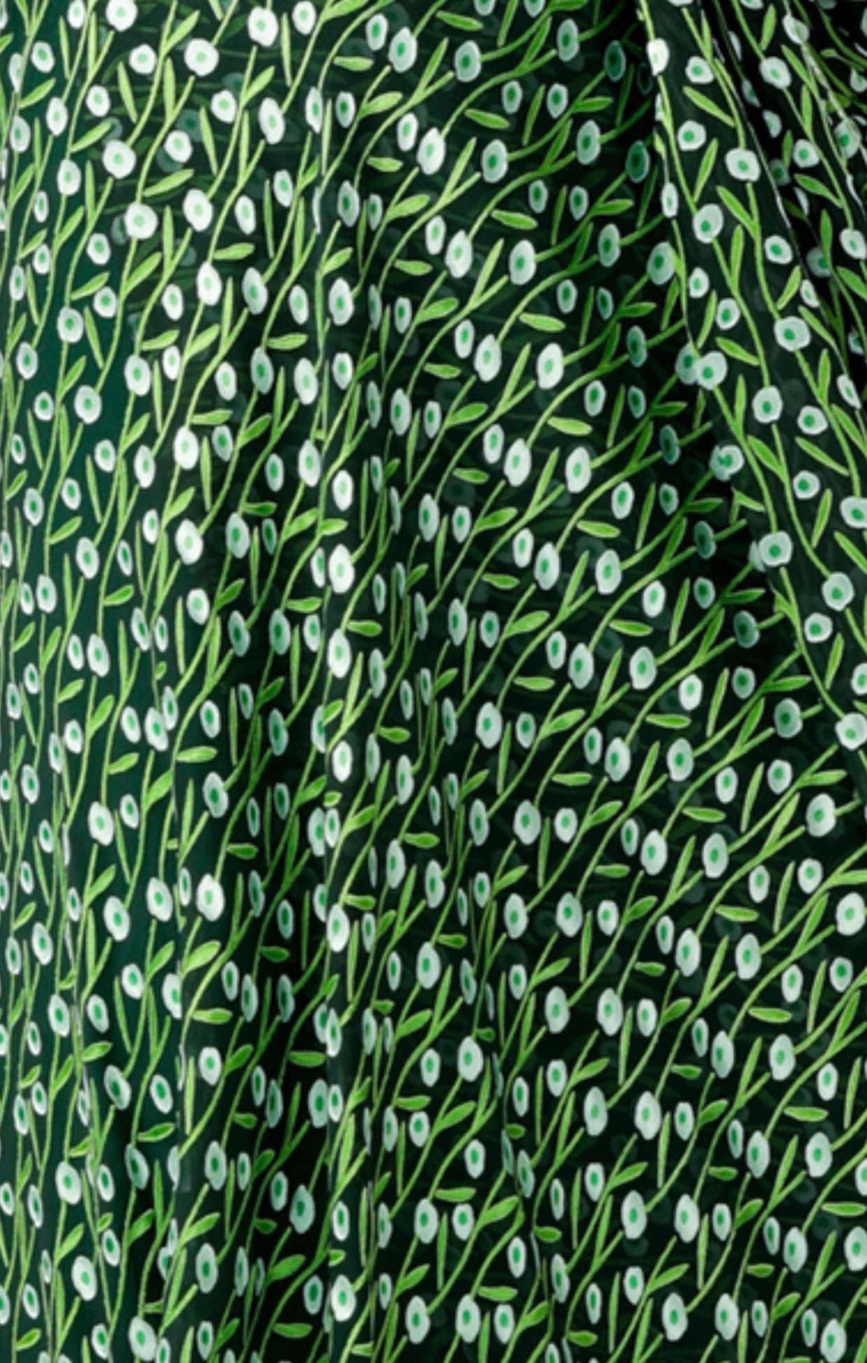 Wonderland Midi Wrap Dress in Emerald Poppy - SACHA DRAKE Wonderland Midi Wrap Dress in Emerald Poppy - SACHA DRAKE
