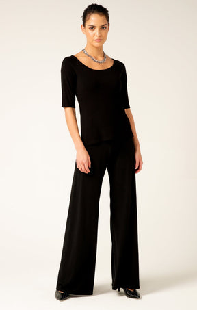 Tops Multi Occasion 3/4 SLEEVE TOP IN BLACK