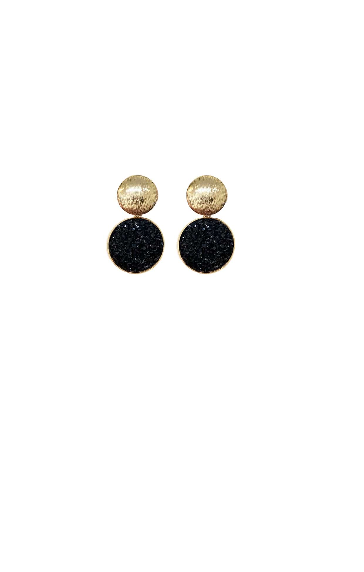 ACCESSORIES Earrings One Size / Black ANNA DROP EARRING IN BLACK GOLD