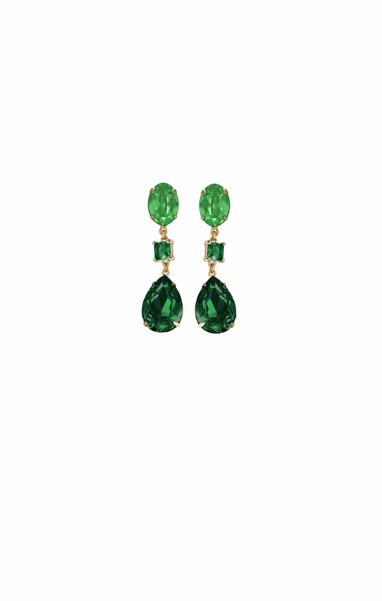 ACCESSORIES Earrings One Size / Green AYLA DROP EARRING IN EMERALD