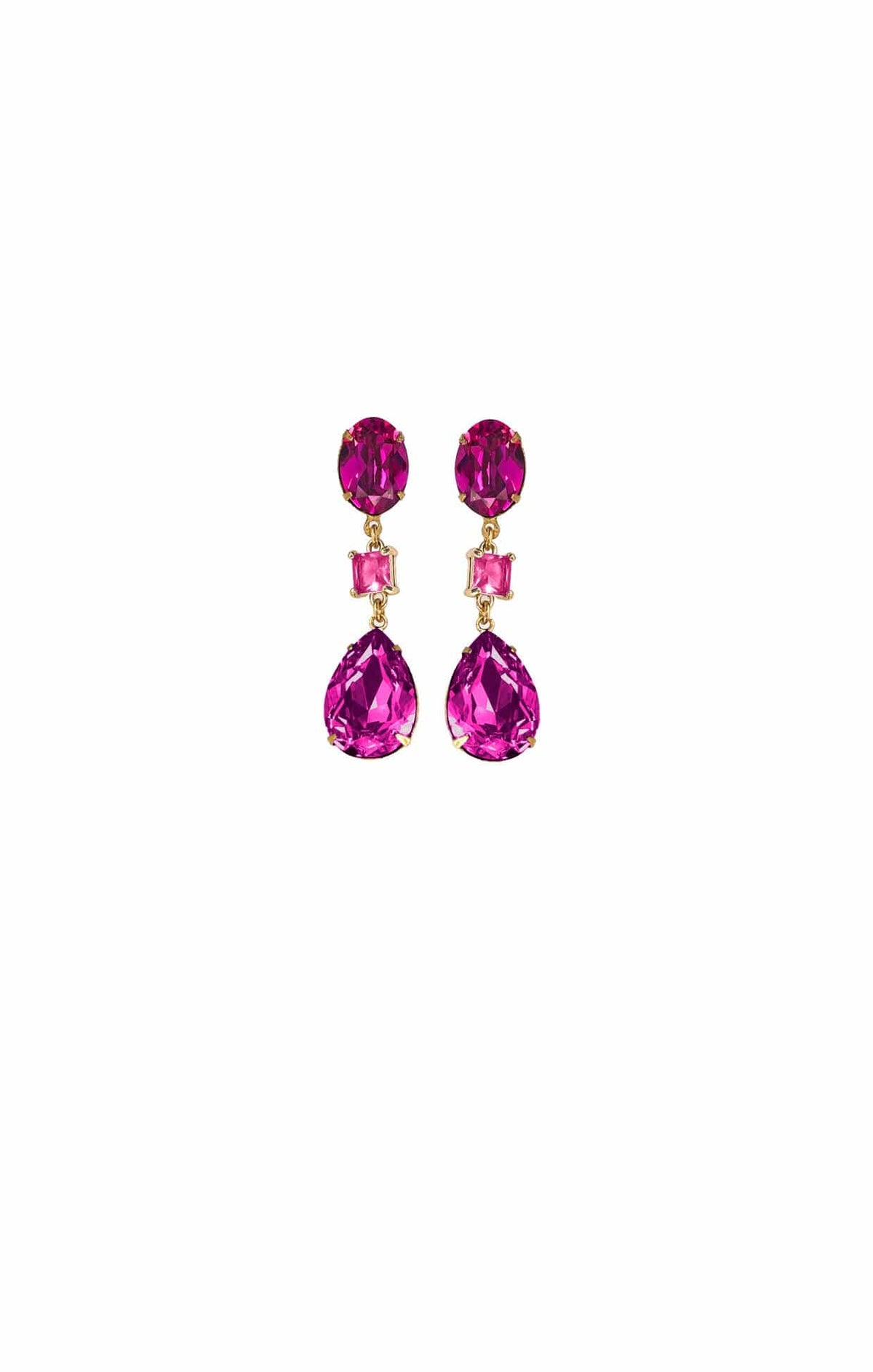 ACCESSORIES Earrings One Size / Pink AYLA DROP EARRING IN FUCHSIA
