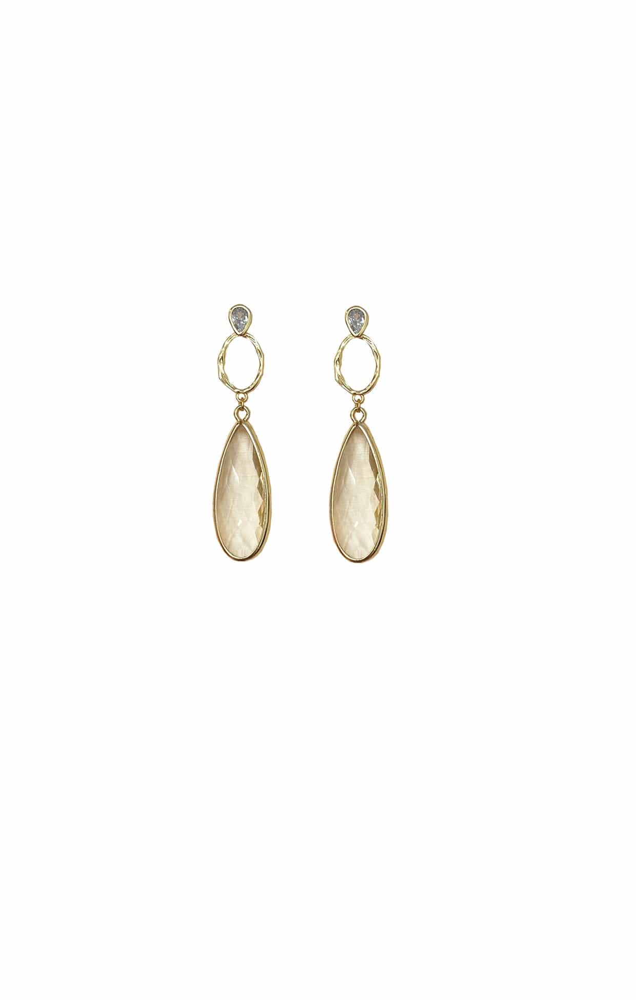 ACCESSORIES Earrings One Size / Neutral CAMILLE DROP EARRING IN CRYSTAL