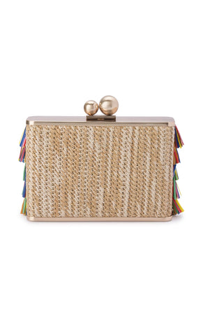 ACCESSORIES Bags Clutches One Size / Neutral CARLITA CARNIVALE FRINGED SHOULDER BAG