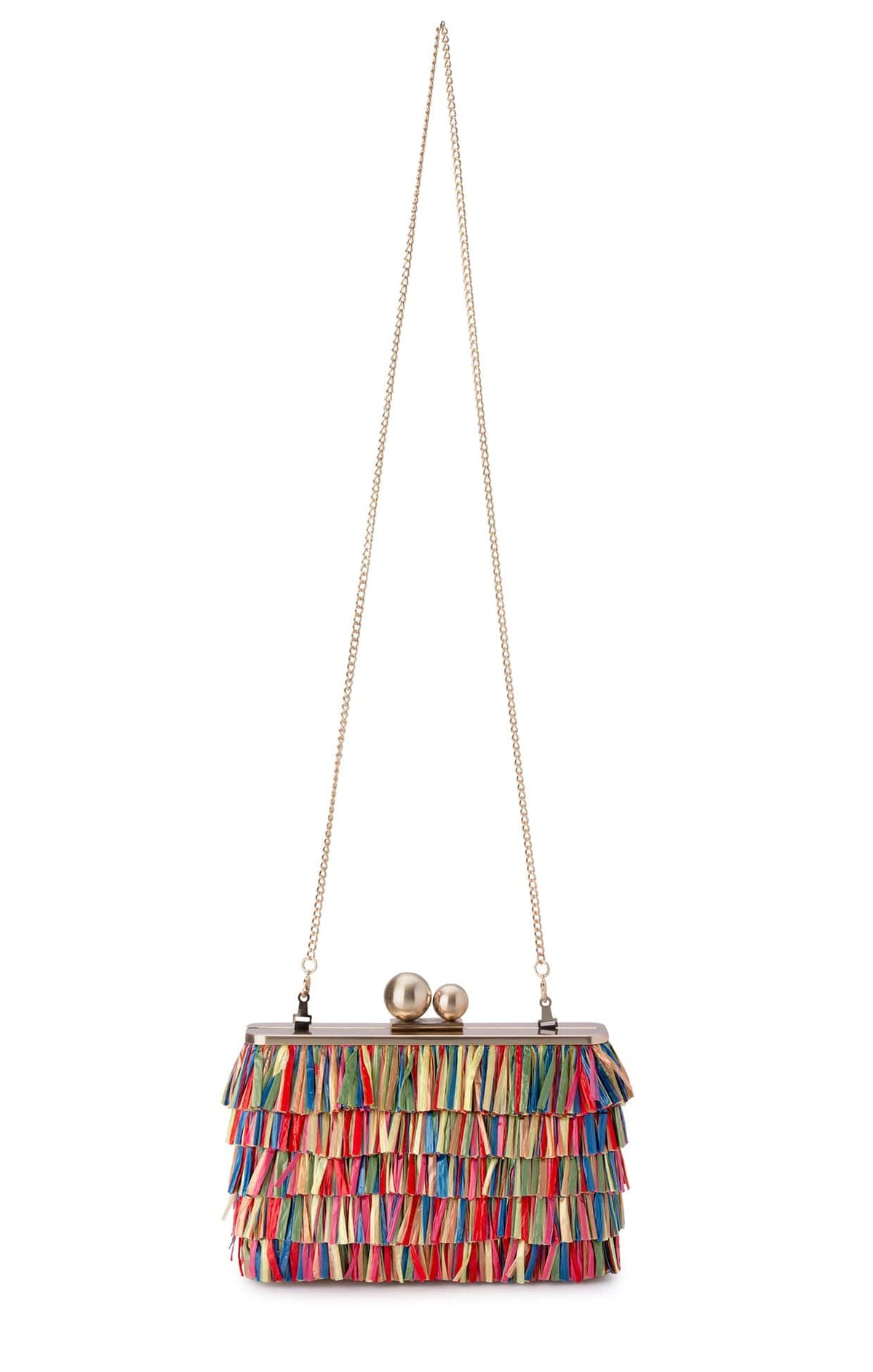 ACCESSORIES Bags Clutches One Size / Neutral CARLITA CARNIVALE FRINGED SHOULDER BAG
