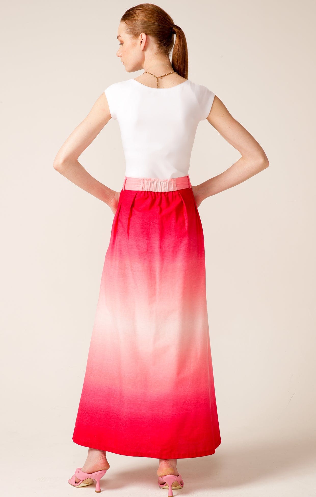 Skirts Multi Occasion CASA OJAI MAXI SKIRT IN PINK OMBRE