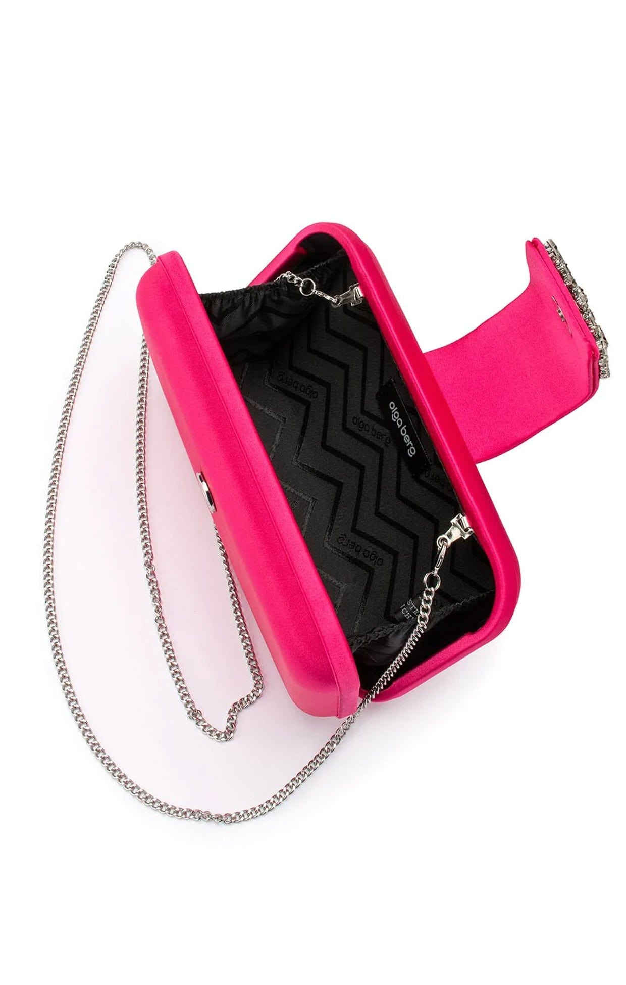 ACCESSORIES Bags Clutches One Size / Pink EMMY CRYSTAL TRIM CLUTCH IN FUCHSIA
