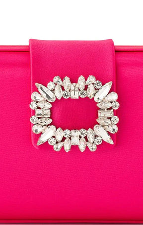 ACCESSORIES Bags Clutches One Size / Pink EMMY CRYSTAL TRIM CLUTCH IN FUCHSIA