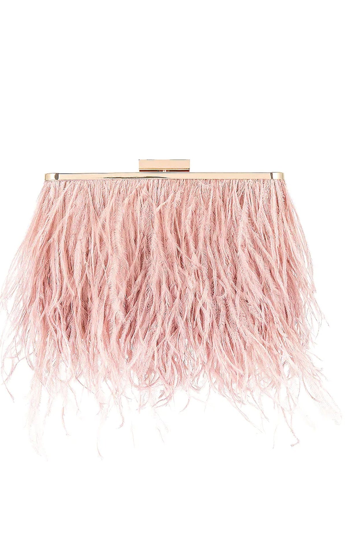 ACCESSORIES Bags Clutches One Size / Pink ESTELLE FEATHER CLUTCH IN BLUSH
