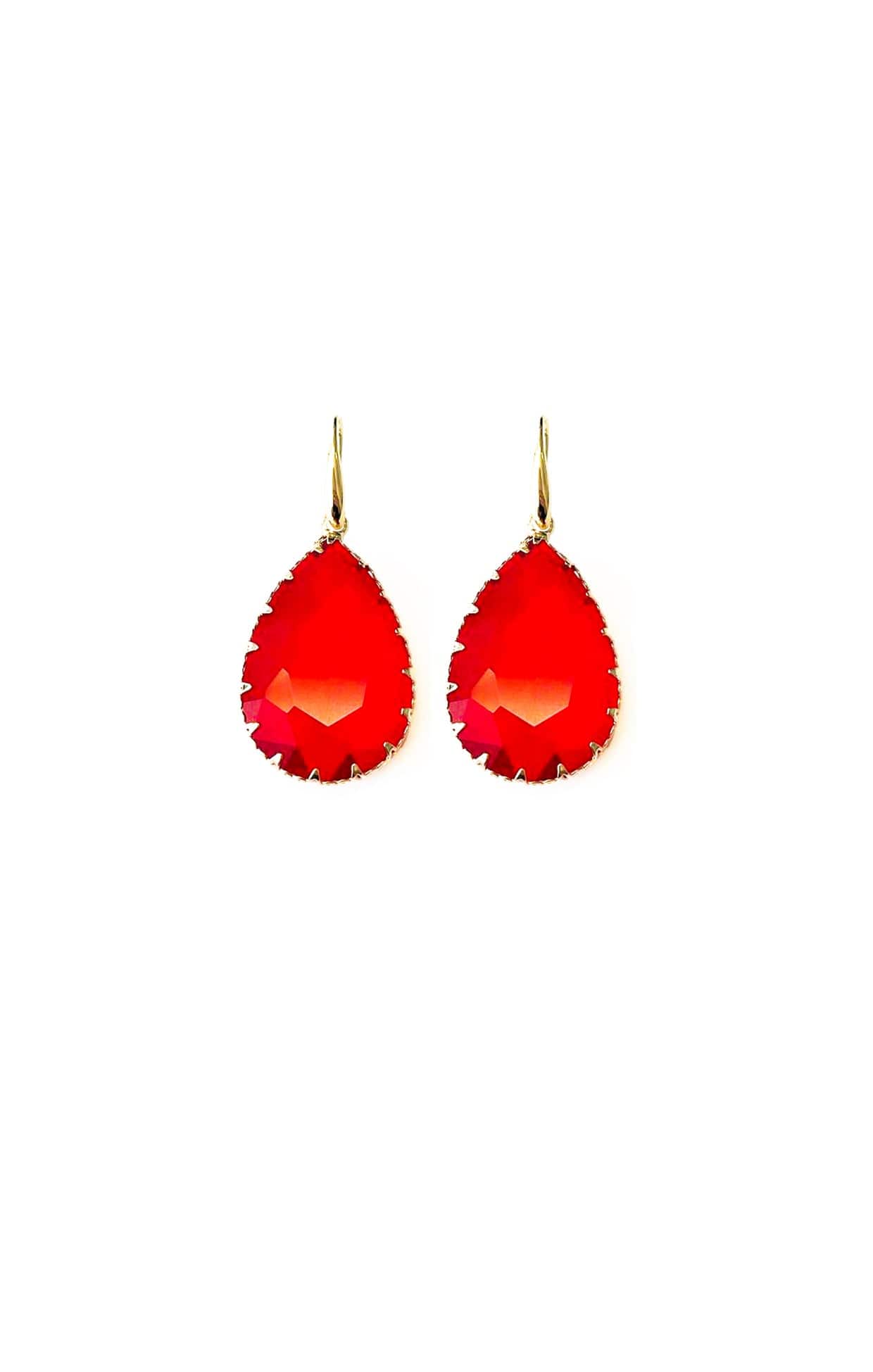 ACCESSORIES Earrings One Size / Red FAYE DROP EARRING IN RED